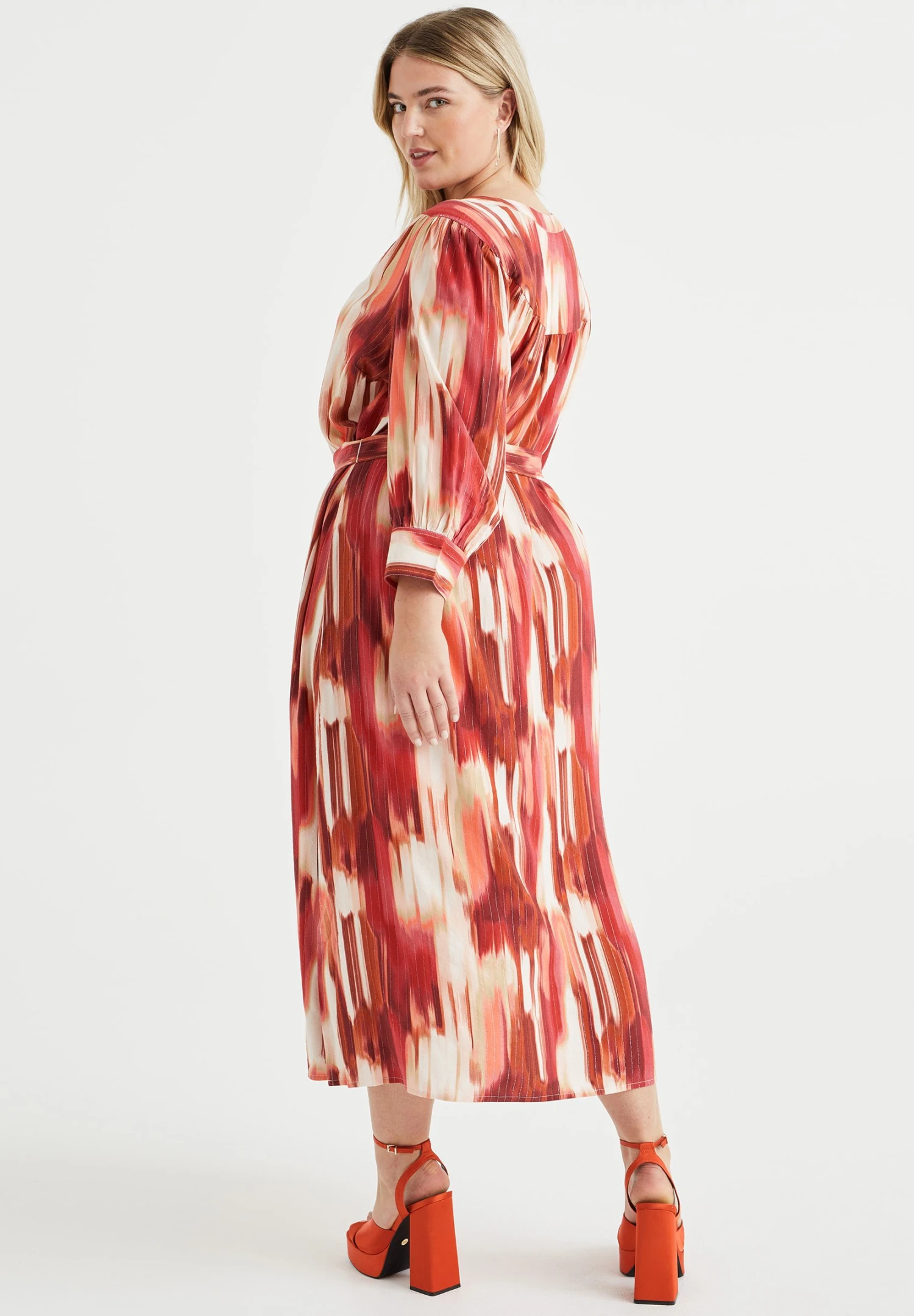 WE FASHION Met Dessin Curve - Robe De Jour - Red 5 WE FASHION Met Dessin Curve - Robe De Jour - Red – Image 3