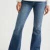 WE FASHION High Rise Met Comfort Stretch - Jean Bootcut - Blue -We Fashion Soldes Boutique 029a0e6cc9984cc7b4dc2702ae23ffc7