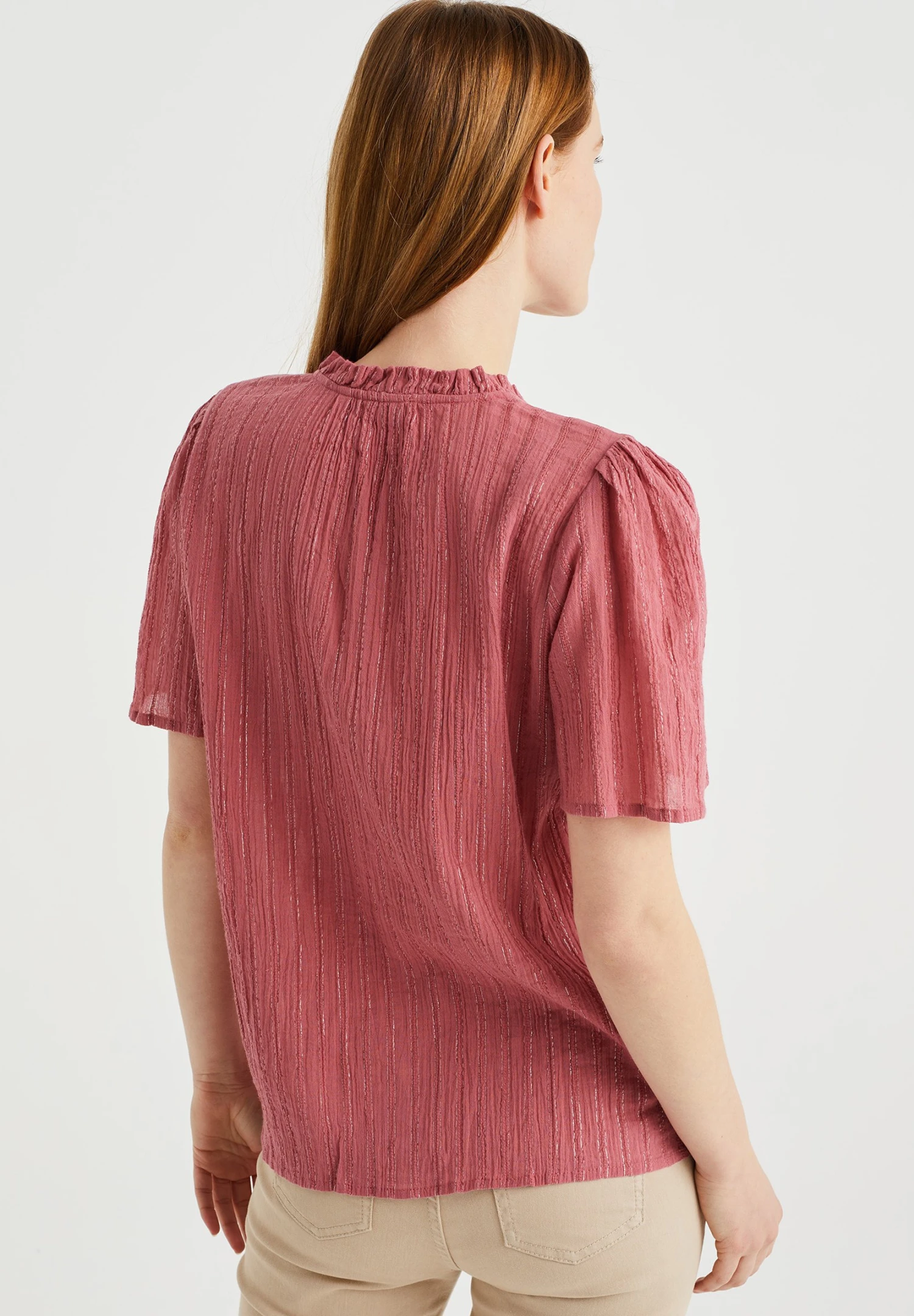 WE FASHION Met Glittergaren - Chemisier - Pink 5 WE FASHION Met Glittergaren - Chemisier - Pink – Image 3