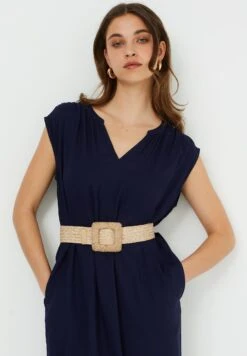 WE FASHION Met Ceintuur - Robe Longue - Blue -We Fashion Soldes Boutique 03c770546886436798a74e01794670ba