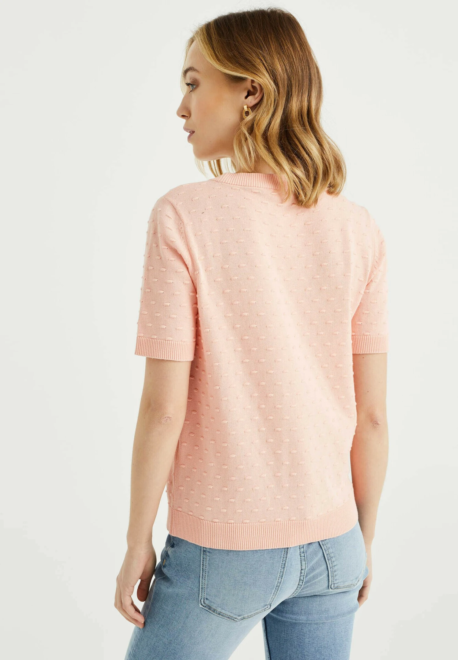 WE FASHION Met Structuur - T-Shirt Imprimé - Pink 5 WE FASHION Met Structuur - T-Shirt Imprimé - Pink – Image 3