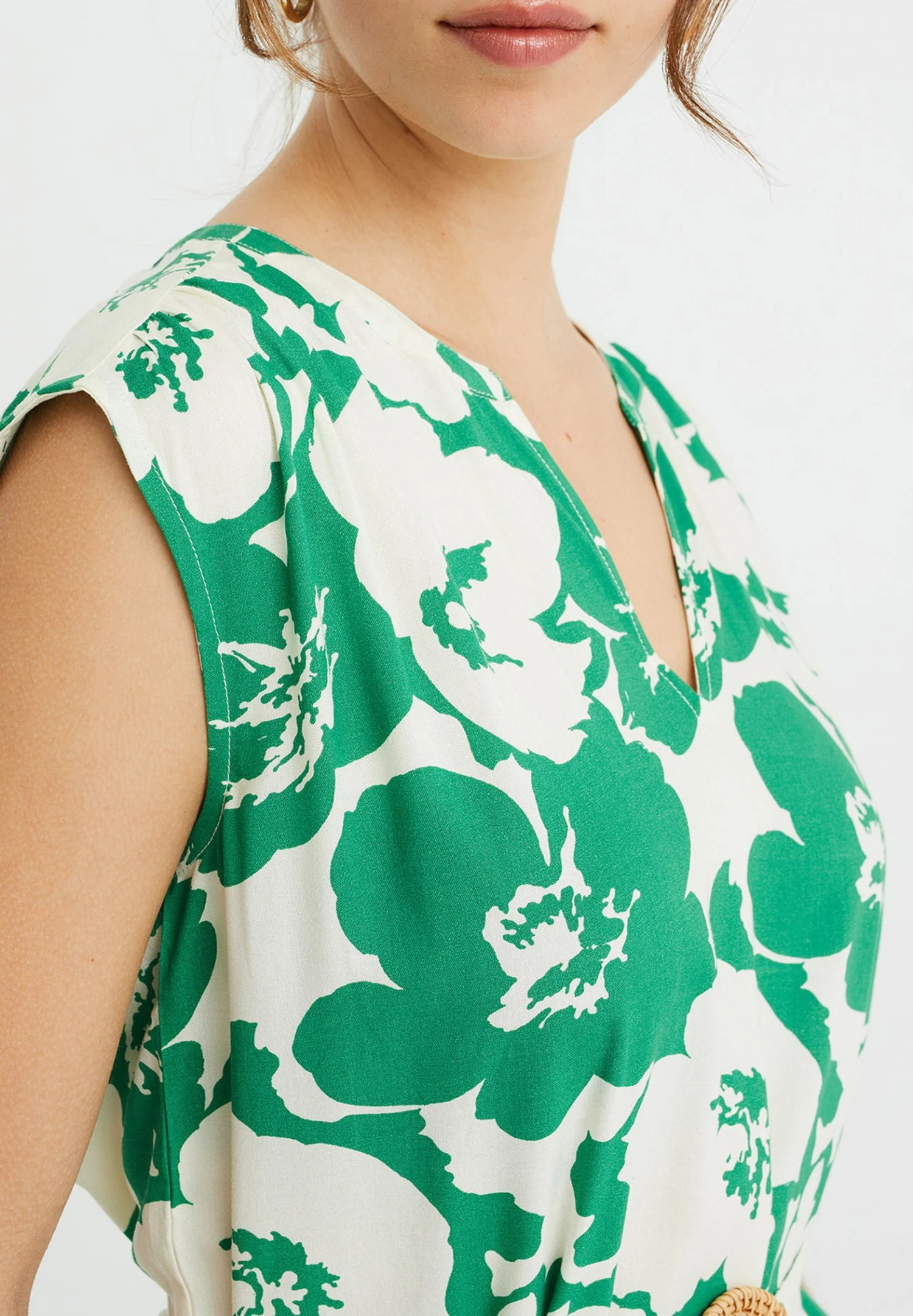 WE FASHION Met Dessin - Robe De Jour - White 5 WE FASHION Met Dessin - Robe De Jour - White – Image 3