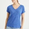 WE FASHION Met Opengewerkt Dessin - T-Shirt Basique - Blue -We Fashion Soldes Boutique 079ba45ab0654eacad01d0361c190f0f