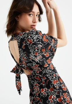 WE FASHION Met Dessin - Robe En Jersey - Black -We Fashion Soldes Boutique 07efae7e757f4eb8be9bef4433d3f3c0
