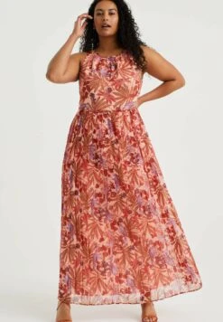 WE FASHION Curve - Robe Longue - Pink