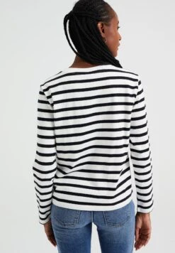 WE FASHION Striped - T-Shirt À Manches Longues - Black -We Fashion Soldes Boutique 08beacfc6a774946834d515af1c26935