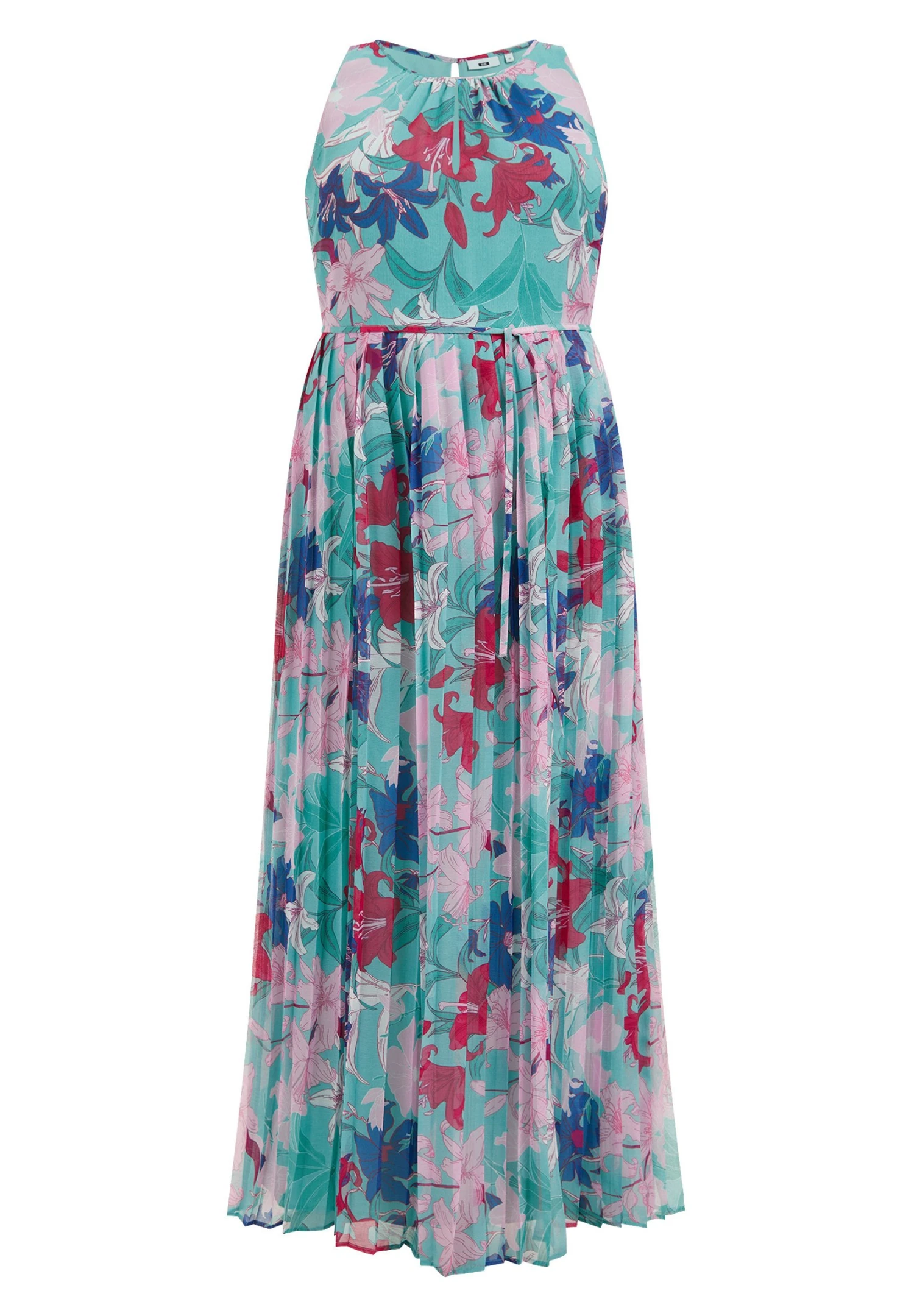 WE FASHION Curve - Robe Longue - Blue 8 WE FASHION Curve - Robe Longue - Blue – Image 6