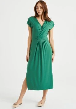 WE FASHION Met Plooidetail - Robe De Jour - Green