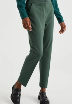 WE FASHION Slim Fit Met Stretch - Pantalon Classique - Green
