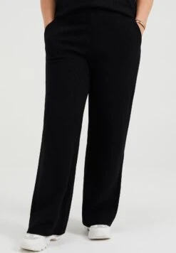 WE FASHION Curve - Pantalon De Survêtement - Black