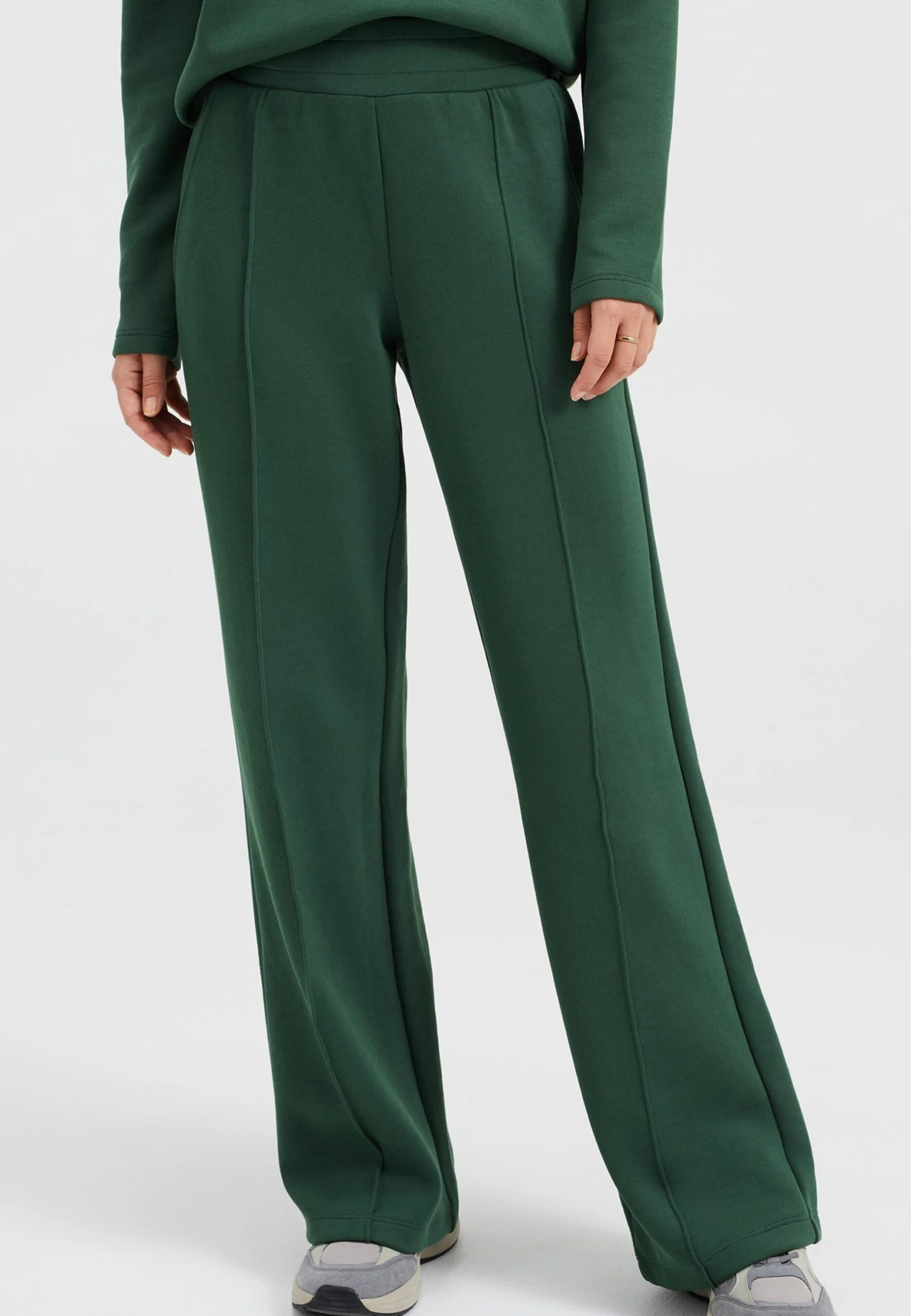 WE FASHION Wide Leg - Pantalon Classique - Green 3 WE FASHION Wide Leg - Pantalon Classique - Green