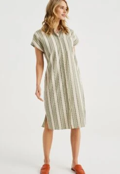 WE FASHION Met Dessin - Robe Chemise - Green