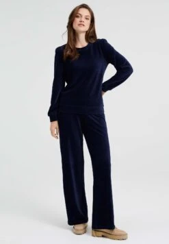 WE FASHION Wide Leg - Pantalon Classique - Blue