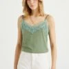WE FASHION Singlet Met Kant - Débardeur - Green -We Fashion Soldes Boutique 163e8981622a4d80bd9a316eec8323c0