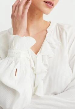 WE FASHION Met Ruches - Blouse - White -We Fashion Soldes Boutique 16bade48b17b4ff4b7aaded4bea38e8e