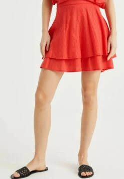 WE FASHION Rok Met Dessin - Minijupe - Red