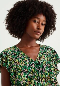 WE FASHION Plissé Met Dessin - Blouse - Black -We Fashion Soldes Boutique 18d169af0c024cfa8d5fc5c9df6d8198