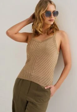 WE FASHION Met Glittergaren - Débardeur - Beige 11 WE FASHION Met Glittergaren - Débardeur - Beige -We Fashion Soldes Boutique 18f5f803427242a5bab693f869550a13