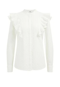 WE FASHION Met Broderie Anglaise - Chemisier - White -We Fashion Soldes Boutique 1a75a69ae564416caa0b09398ebf53af