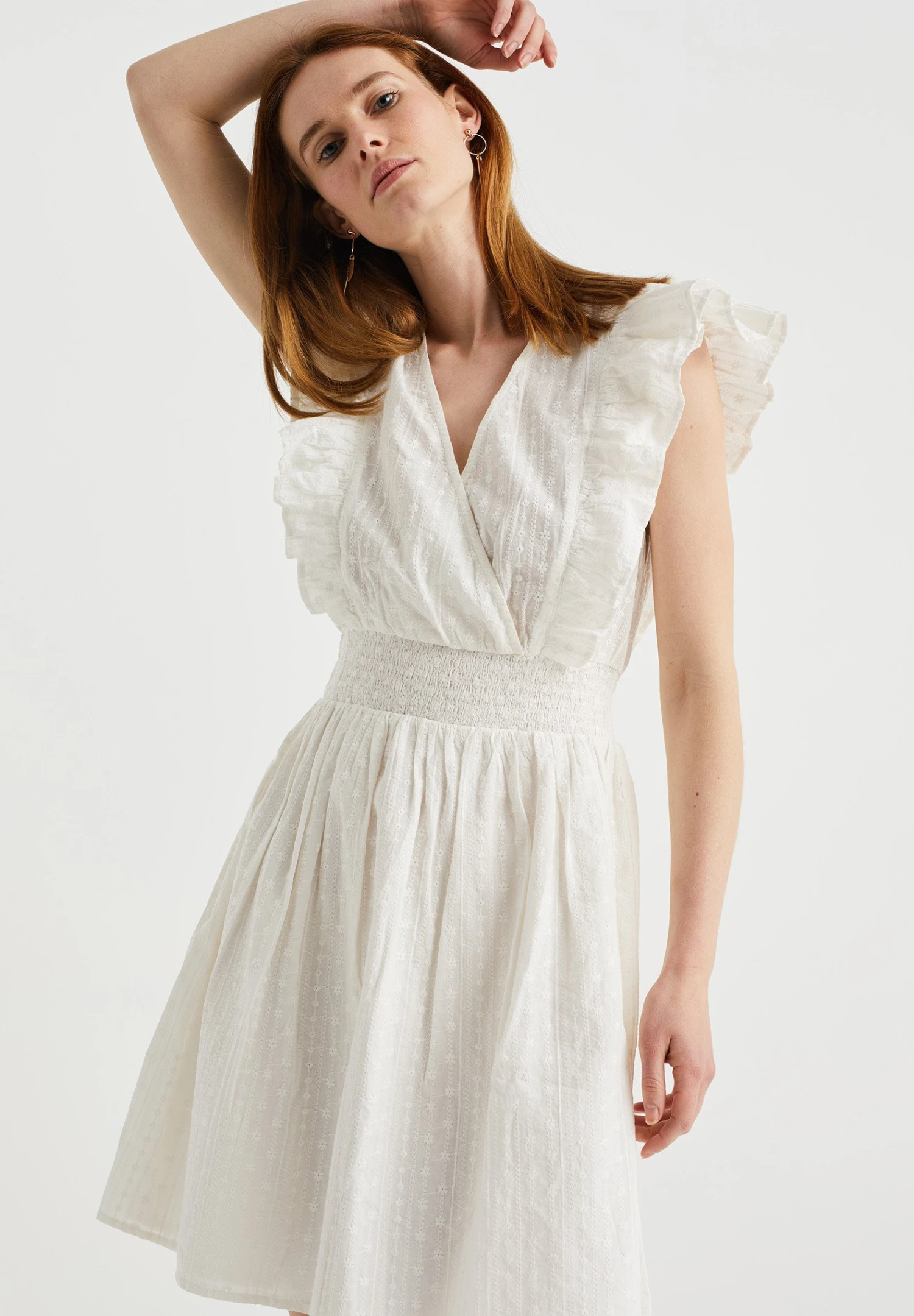 WE FASHION Met Broderie Anglaise - Robe De Jour - White 3 WE FASHION Met Broderie Anglaise - Robe De Jour - White