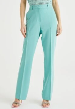 WE FASHION Regular Fit - Pantalon Classique - Turquoise