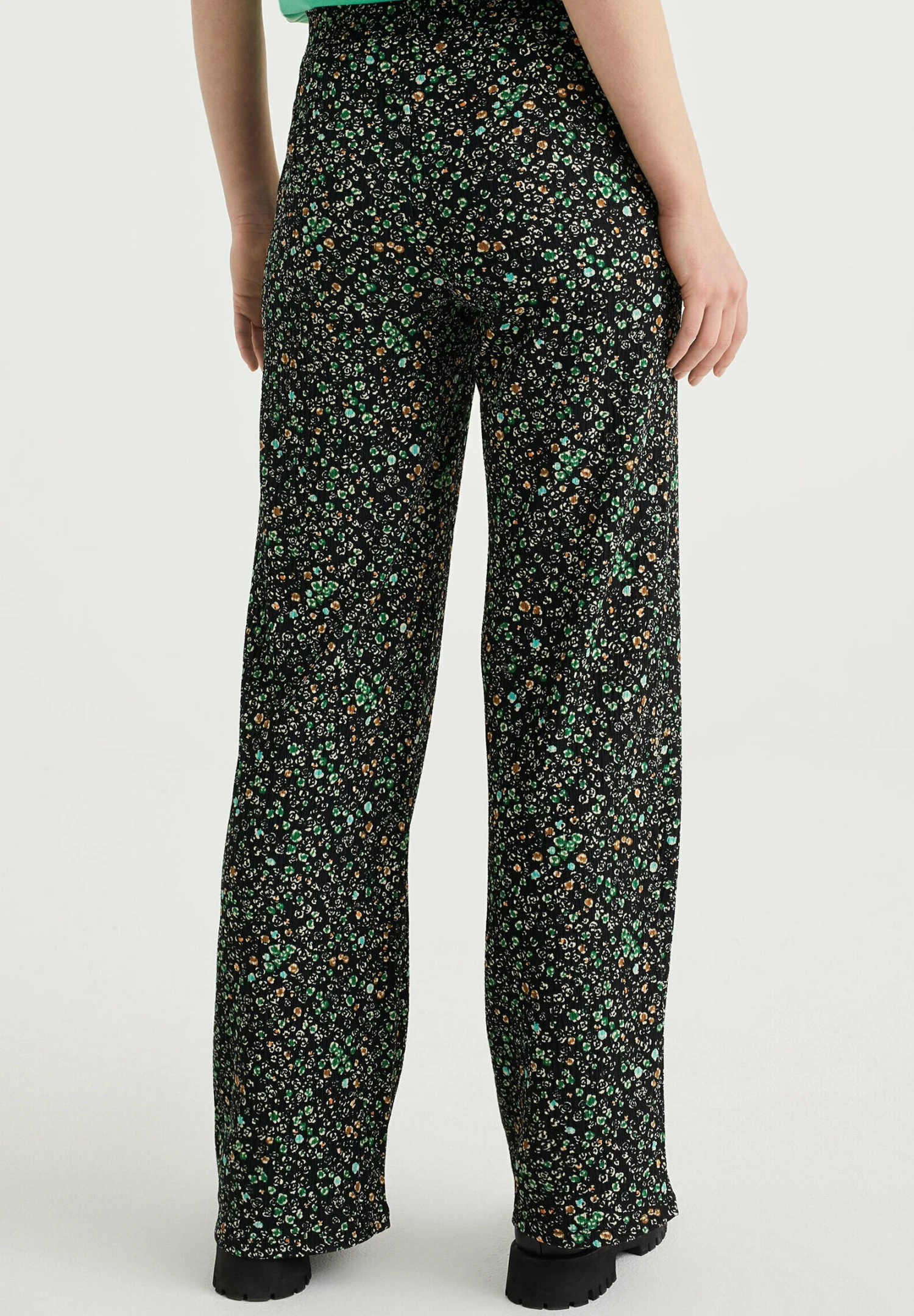 WE FASHION Wide Leg Met Dessin - Pantalon Classique - Black 4 WE FASHION Wide Leg Met Dessin - Pantalon Classique - Black – Image 2