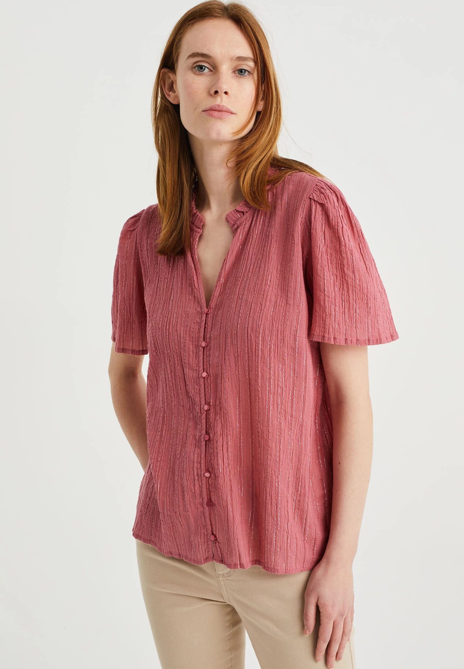 WE FASHION Met Glittergaren - Chemisier - Pink 3 WE FASHION Met Glittergaren - Chemisier - Pink