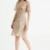 WE FASHION Met Dessin - Robe De Jour - Beige -We Fashion Soldes Boutique 1dcb618a66af45caa3916a6ef017a800