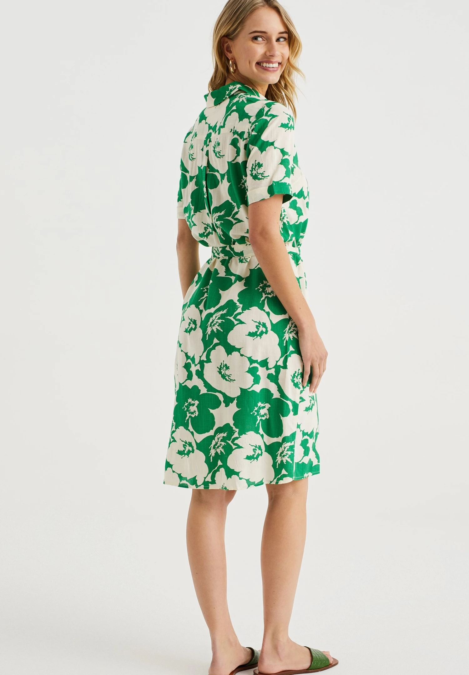 WE FASHION Met Dessin - Robe Chemise - White 4 WE FASHION Met Dessin - Robe Chemise - White – Image 2