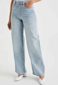 WE FASHION High Rise Met Comfort Stretch - Jean Flare - Blue