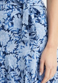 WE FASHION Met Dessin - Jupe Trapèze - Blue -We Fashion Soldes Boutique 1ff328ee60ad450f99c909b127c432ea