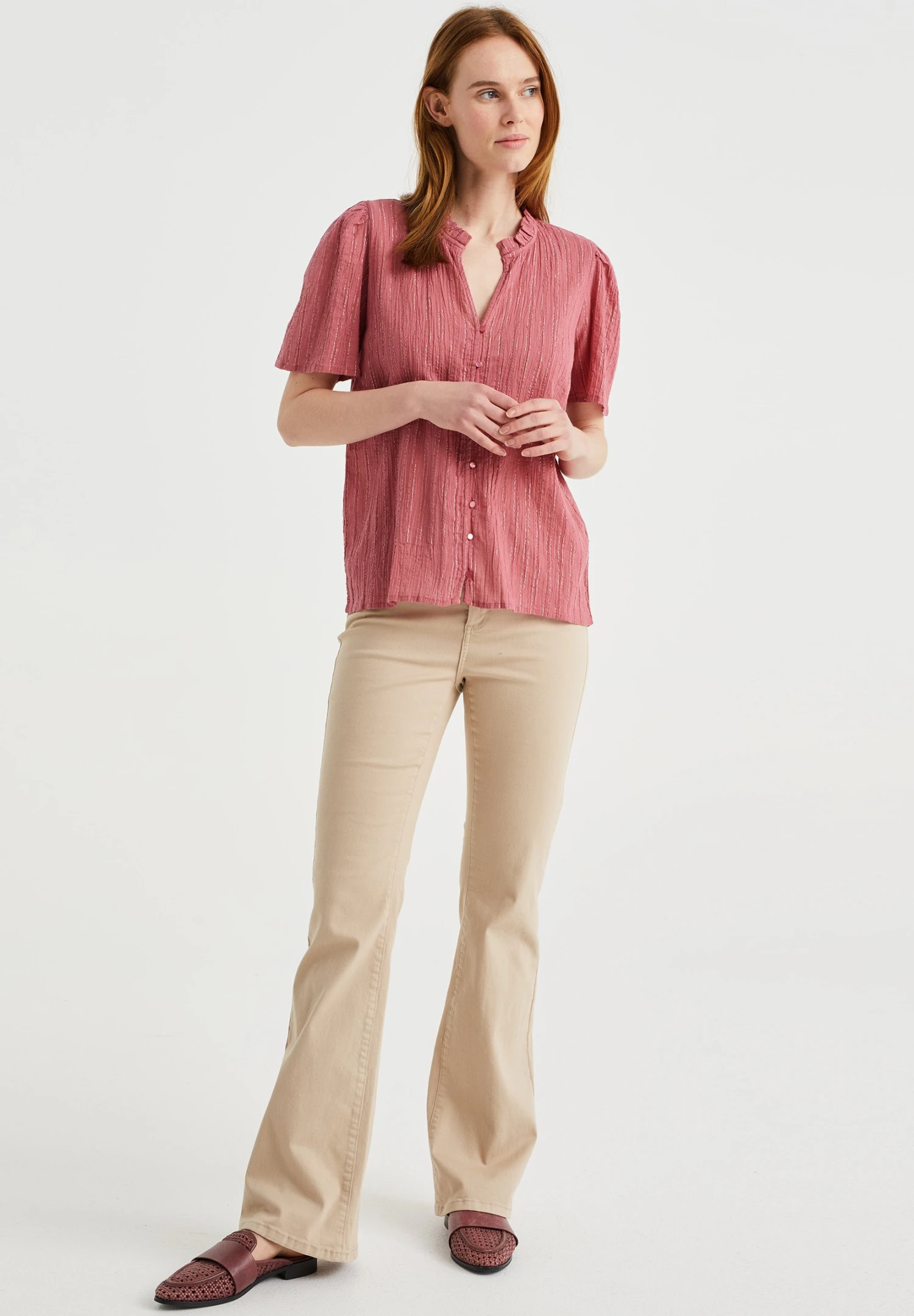 WE FASHION Met Glittergaren - Chemisier - Pink 4 WE FASHION Met Glittergaren - Chemisier - Pink – Image 2