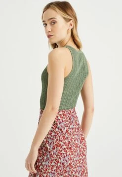 WE FASHION Met Structuur - Débardeur - Green 8 WE FASHION Met Structuur - Débardeur - Green -We Fashion Soldes Boutique 21c8b04590534e109f13baa08fa64931