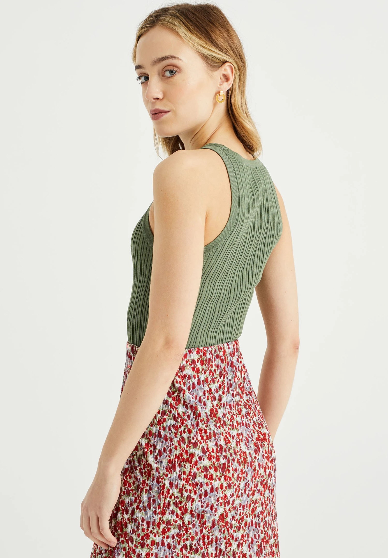 WE FASHION Met Structuur - Débardeur - Green 5 WE FASHION Met Structuur - Débardeur - Green – Image 3