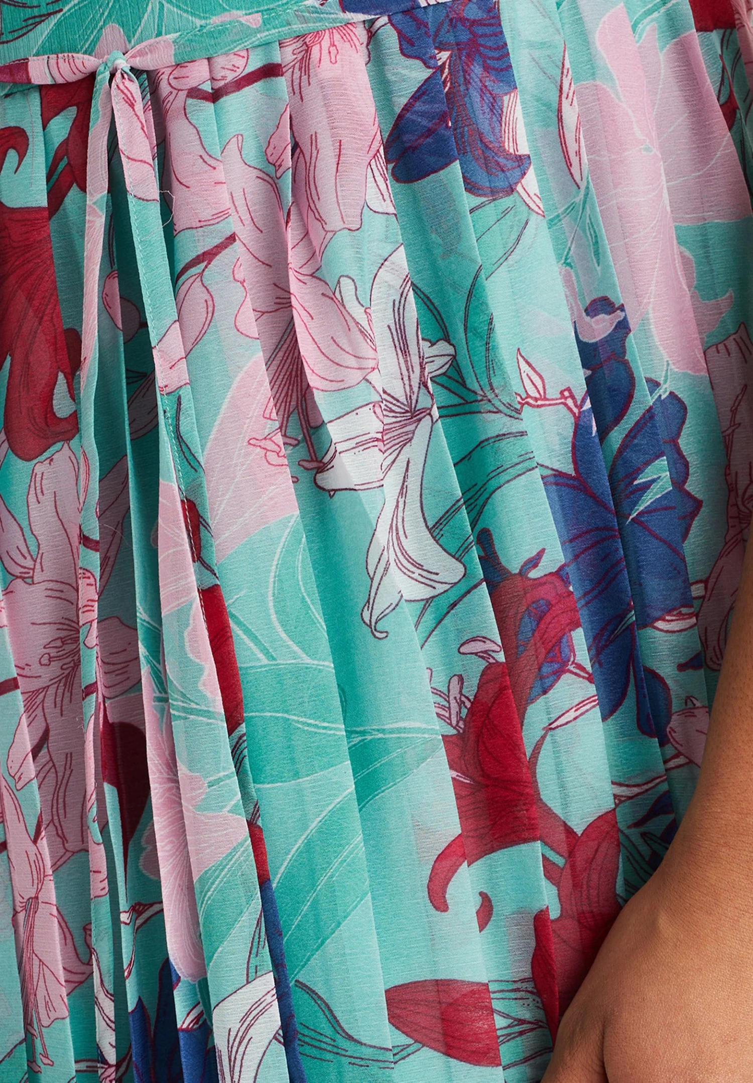 WE FASHION Curve - Robe Longue - Blue 6 WE FASHION Curve - Robe Longue - Blue – Image 4