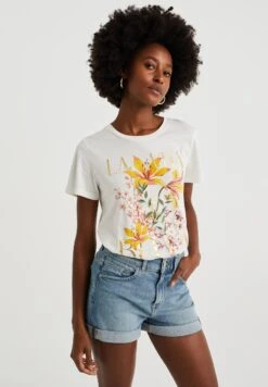 WE FASHION Met Opdruk - T-Shirt Imprimé - White