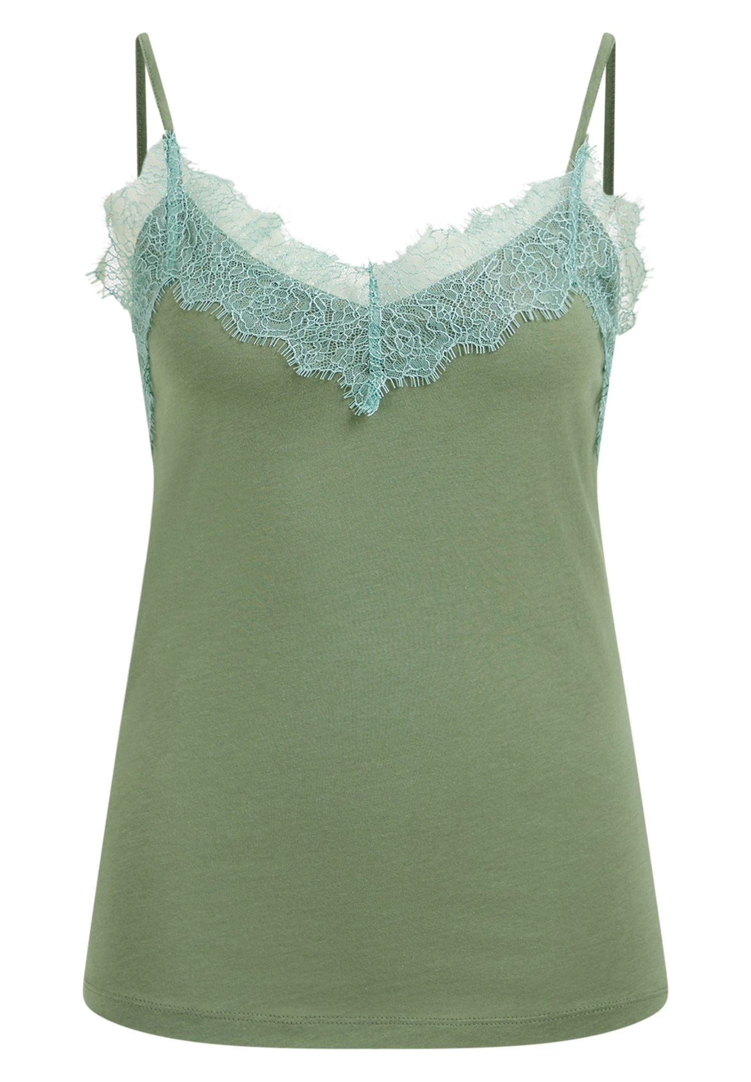 WE FASHION Singlet Met Kant - Débardeur - Green 7 WE FASHION Singlet Met Kant - Débardeur - Green – Image 5