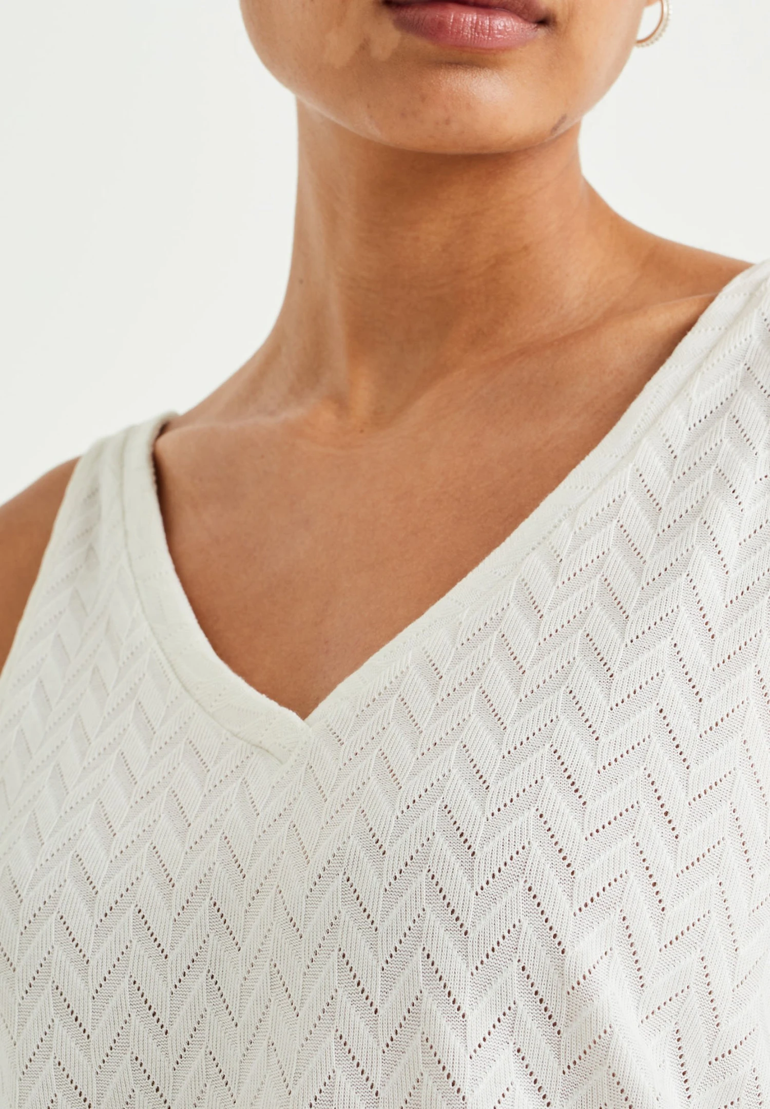 WE FASHION Singlet Met Dessin - Débardeur - White 6 WE FASHION Singlet Met Dessin - Débardeur - White – Image 4