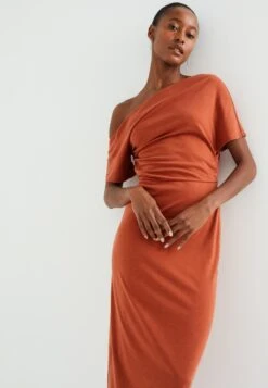 WE FASHION We Studio - Met Plooidetal - Robe De Soirée - Brown -We Fashion Soldes Boutique 278c3c26c9c3442395df09c9091a2664