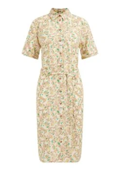 WE FASHION Met Dessin - Robe Chemise - Beige -We Fashion Soldes Boutique 27bb831177f5424b92e3a9f7d4cc1085