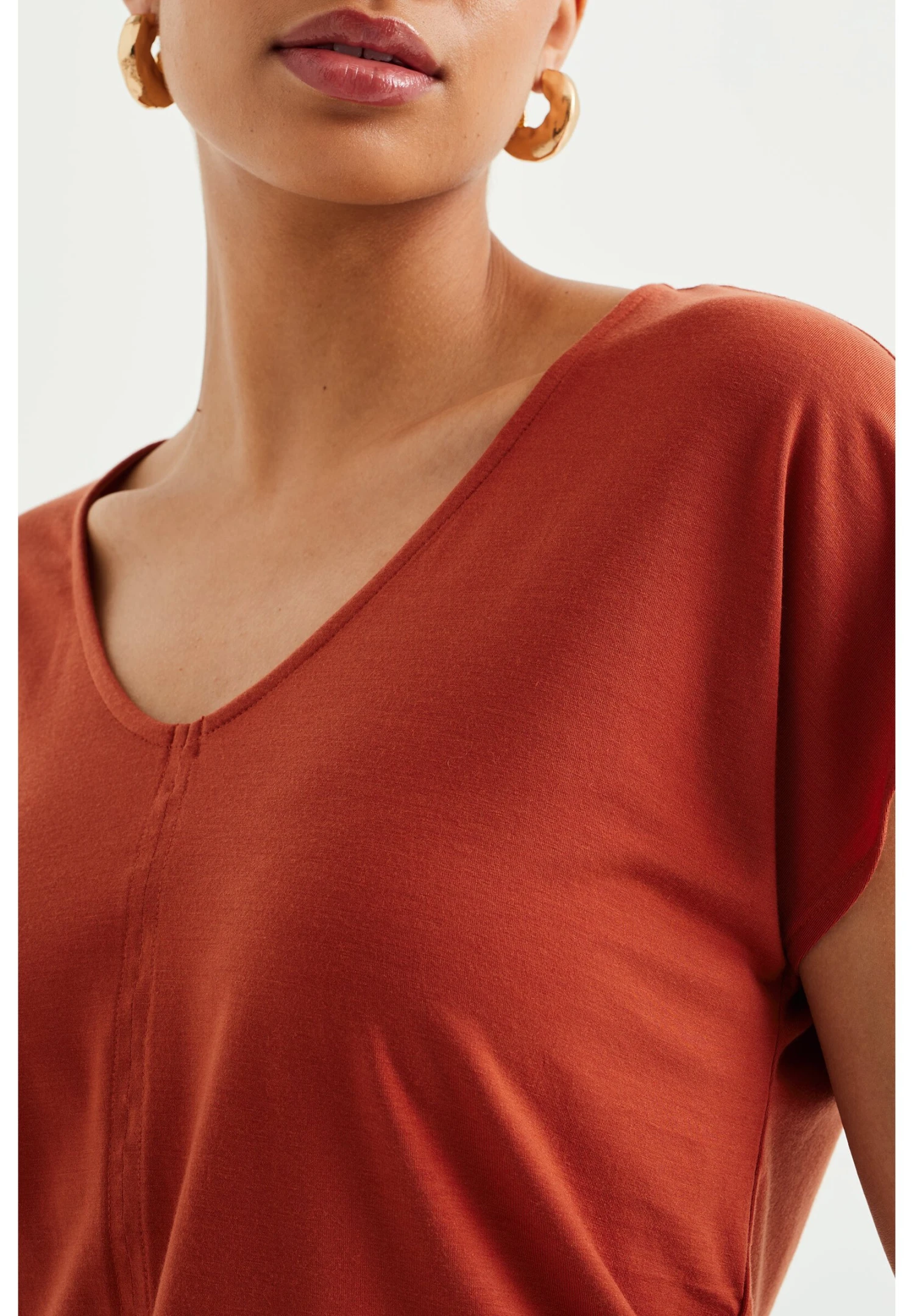 WE FASHION T-Shirt Basique - Brown 6 WE FASHION T-Shirt Basique - Brown – Image 4