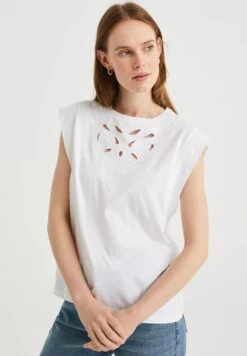 WE FASHION Met Embroidery - Débardeur - White