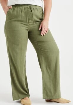 WE FASHION Curve - Pantalon Classique - Green