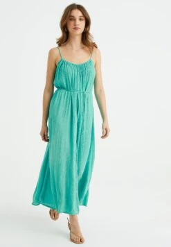 WE FASHION Met Glittergaren - Robe Longue - Green