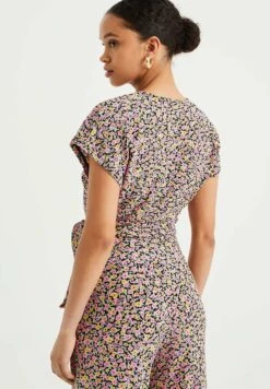 WE FASHION Crop Met Dessin - Blouse - Multi Coloured -We Fashion Soldes Boutique 3385ec1c05b04c329c55646d432ea3c8