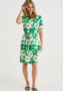 WE FASHION Met Dessin - Robe Chemise - White