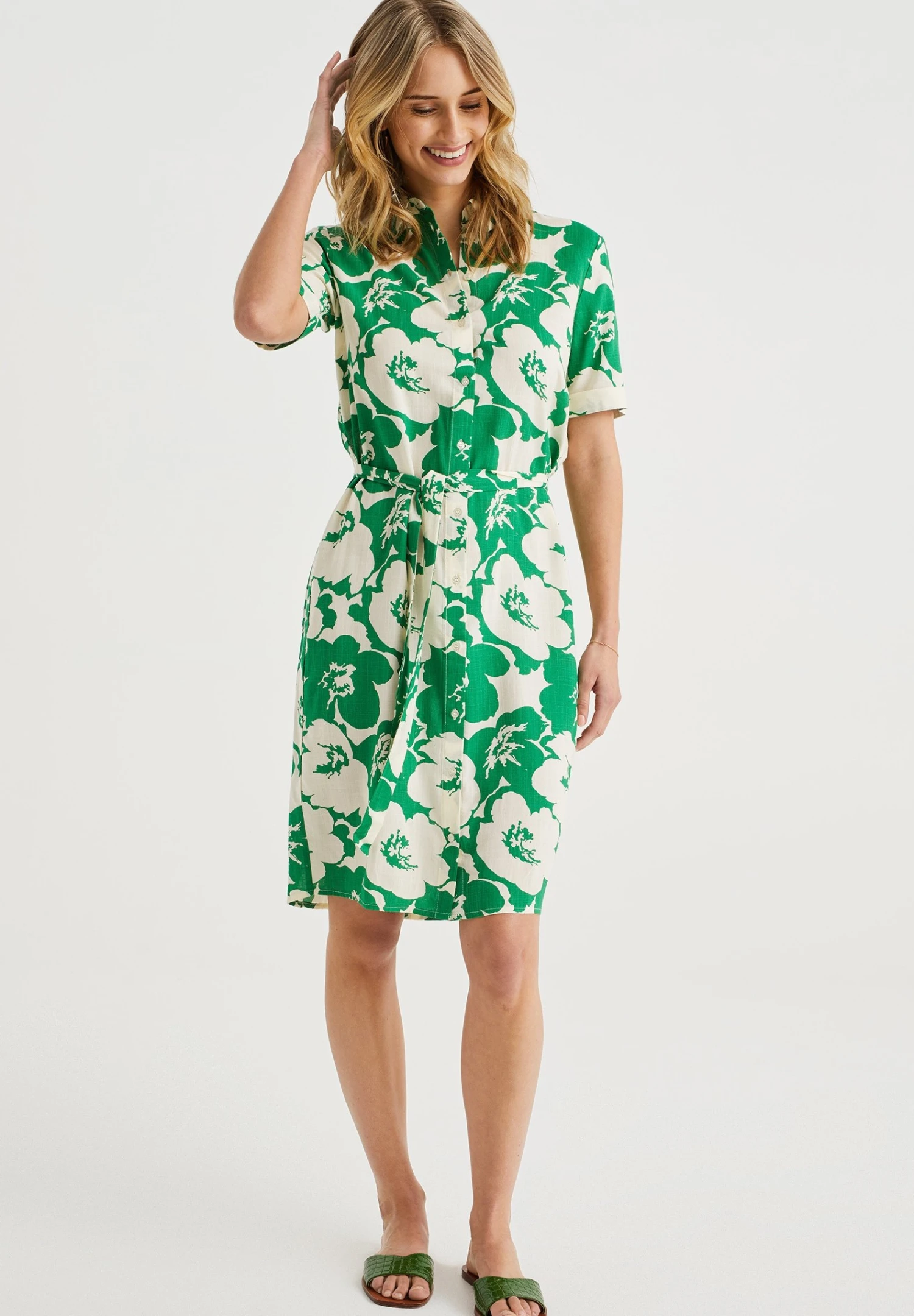 WE FASHION Met Dessin - Robe Chemise - White 3 WE FASHION Met Dessin - Robe Chemise - White