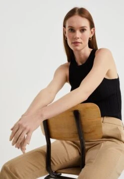 WE FASHION Met Structuur - Débardeur - Black -We Fashion Soldes Boutique 35611cd8ad9045dcac9d6c54a00a481f