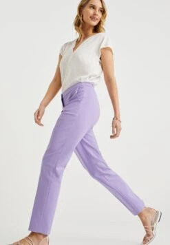 WE FASHION Slim Ft - Chino - Violet -We Fashion Soldes Boutique 376a9fcb9e30442c928f14402a07c7fe