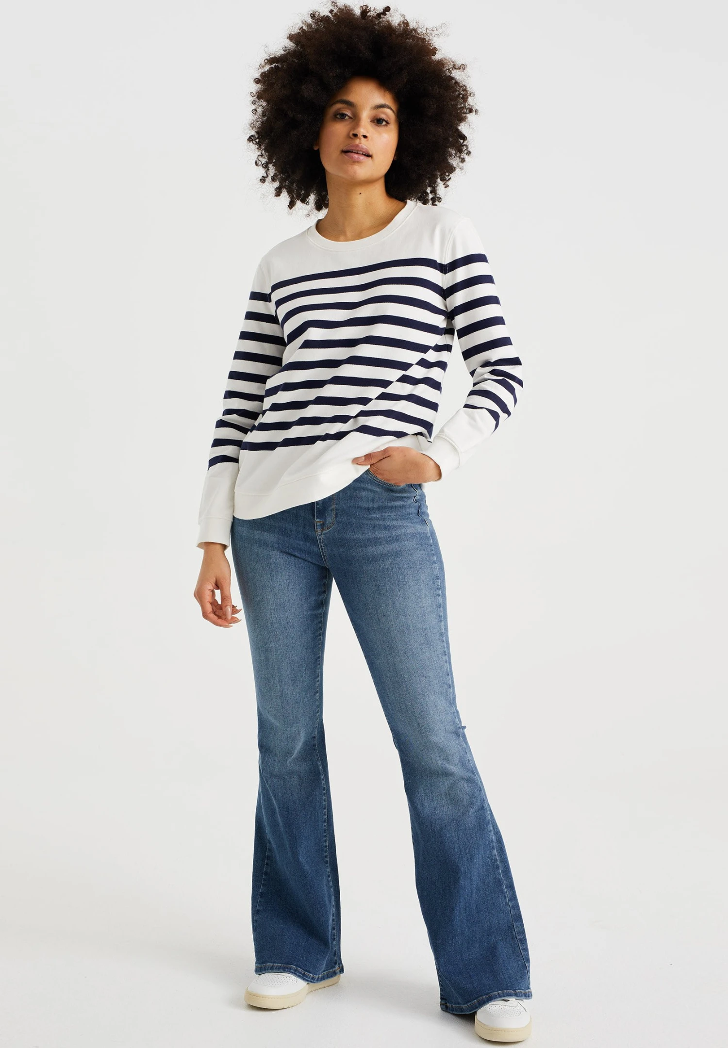 WE FASHION High Rise Met Comfort Stretch - Jean Bootcut - Blue 4 WE FASHION High Rise Met Comfort Stretch - Jean Bootcut - Blue – Image 2